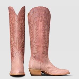 NWT Tecovas Abby Pink Frost Lizard Size 7